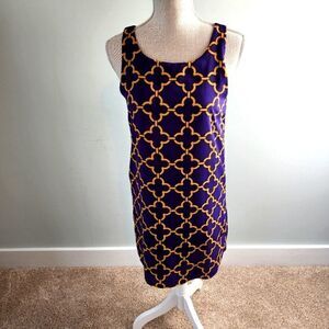 NEWBURY KUSTOM WOMEN'S DRESS LINED PURPLE AND GOLD SIZE SMALL